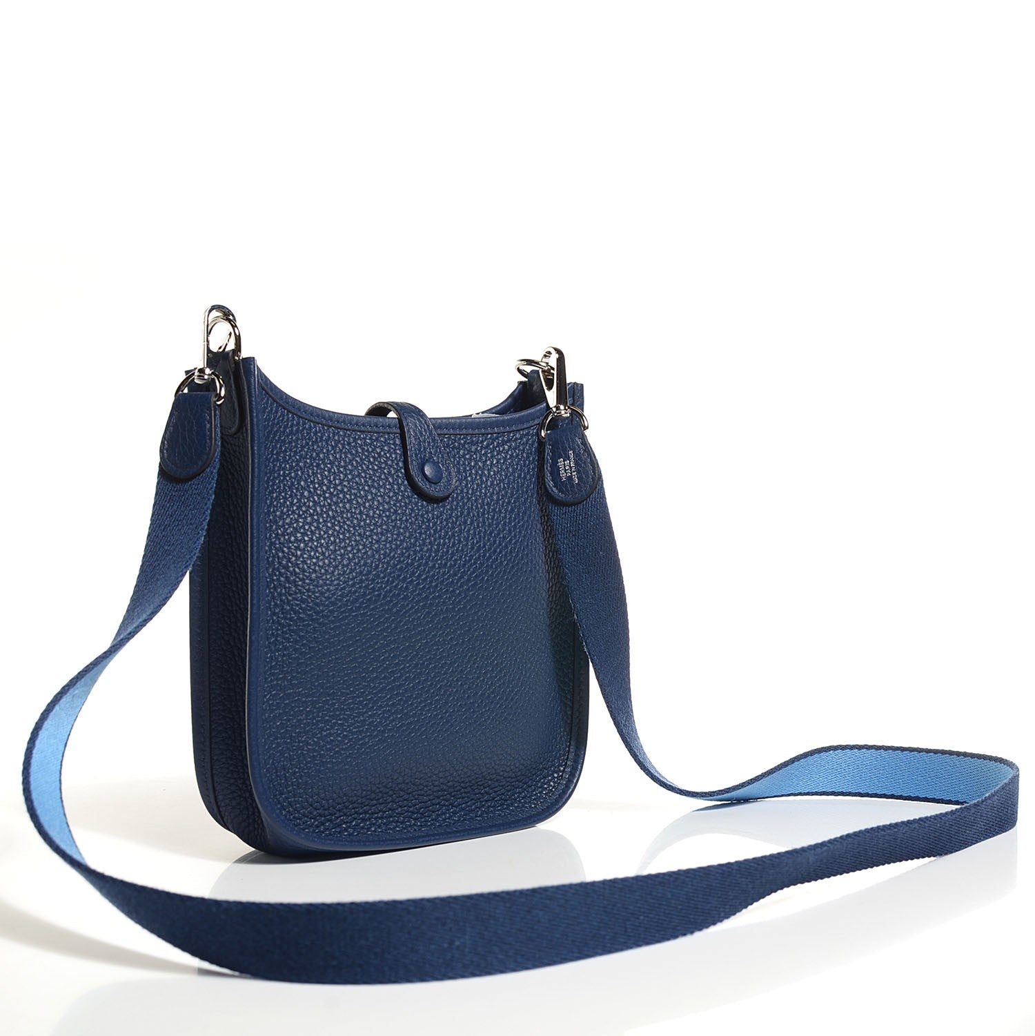 Hermes Taurillon Clemence Evelyne TPM Bleu Saphir 3 of 15
