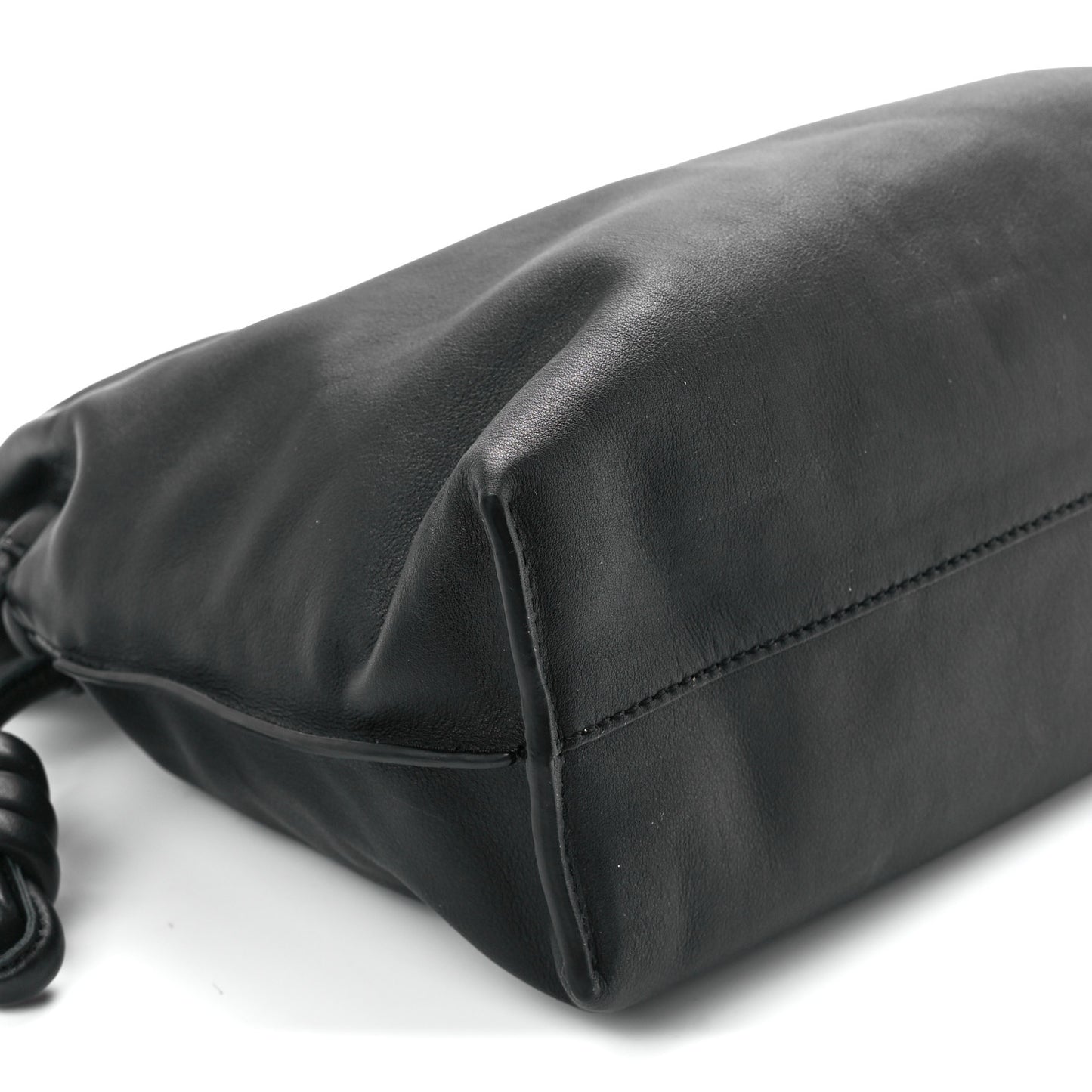 Calfskin Small Flamenco Knot Bag Black