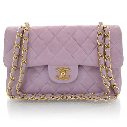 Chanel Lambskin Quilted Small Double Flap Lilac 1 of 9