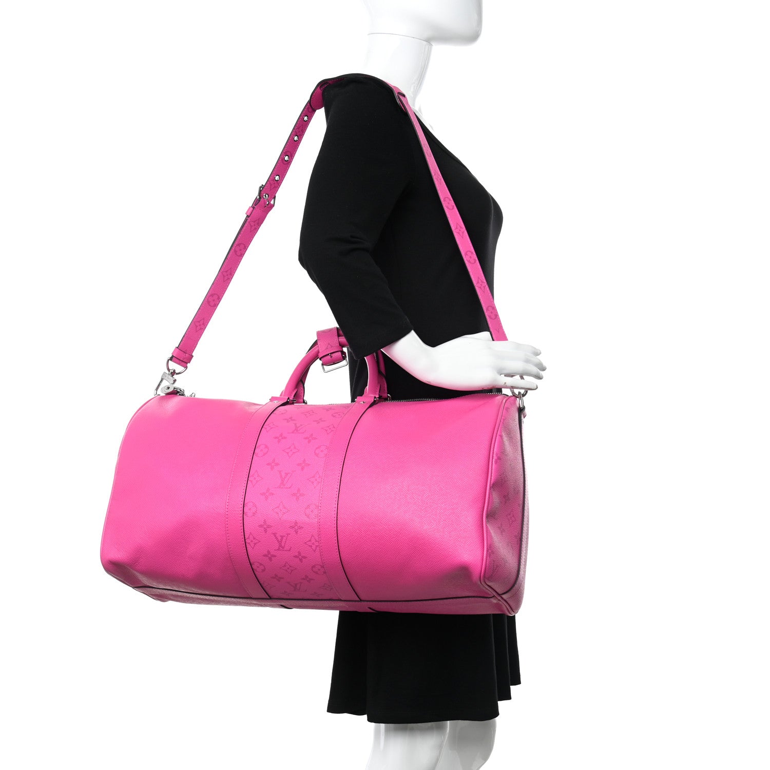Louis Vuitton Taigarama Keepall Bandouliere 50 Fuchsia 2 of 11