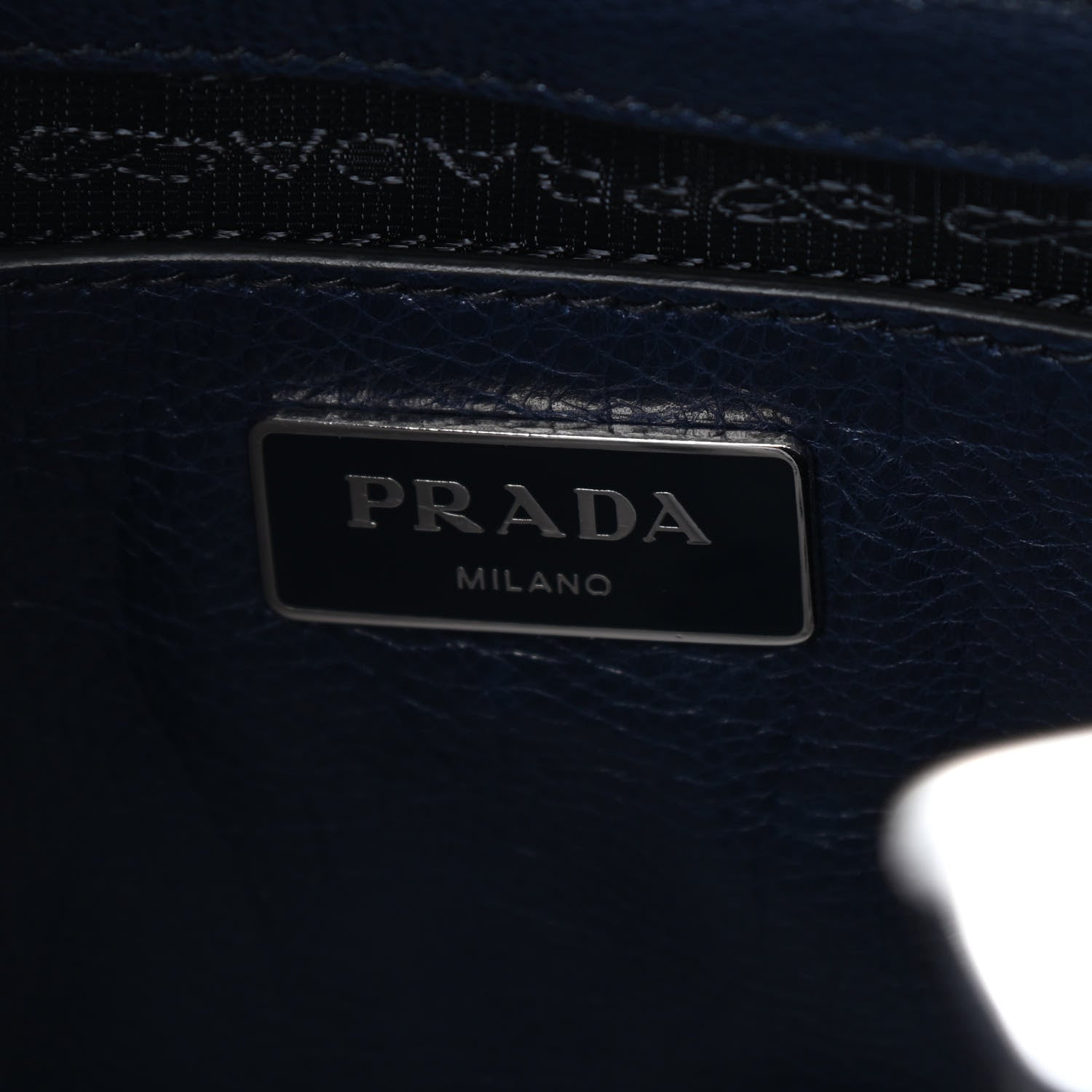 Prada Glace Calf Small Twin Pocket Tote Baltico 6 of 9