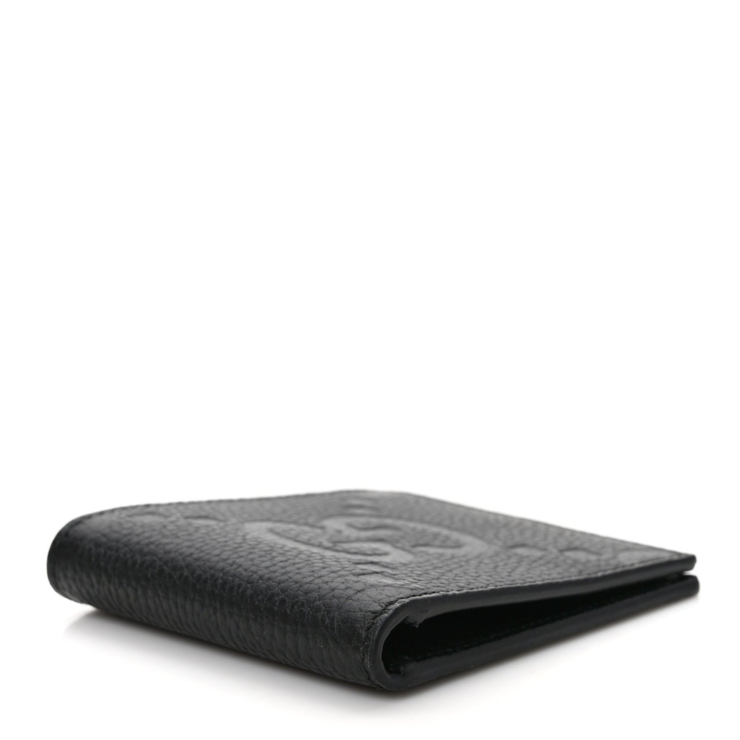 Piuma Calfskin Jumbo GG Embossed Wallet Black
