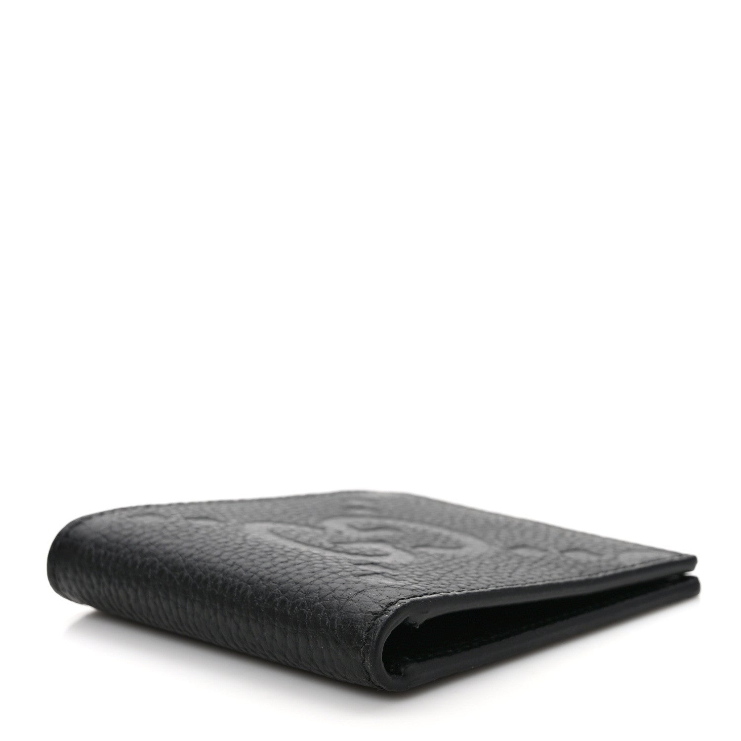 Gucci Piuma Calfskin Jumbo GG Embossed Wallet Black 4 of 6