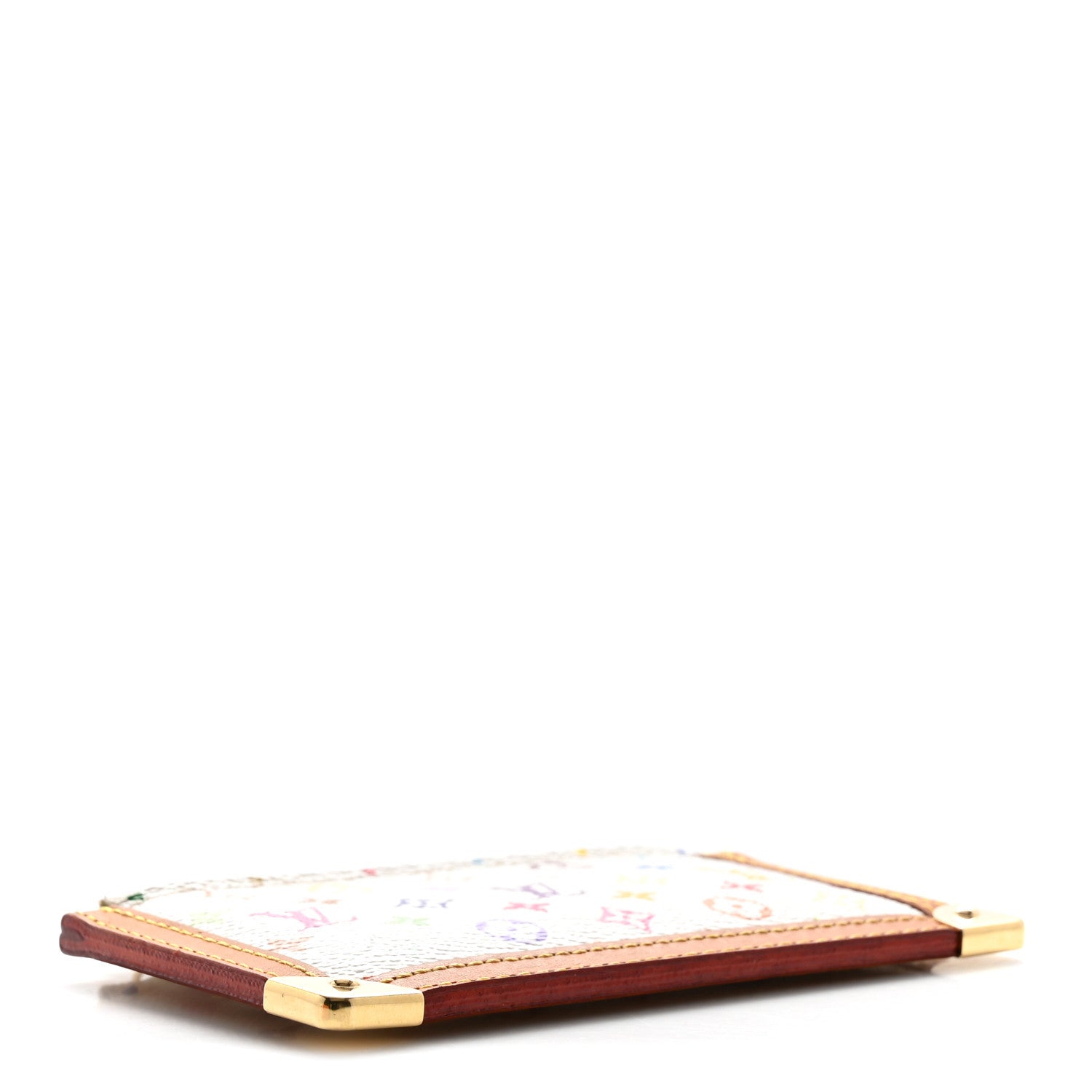 Louis Vuitton Monogram Multicolor Key Pouch White 4 of 9