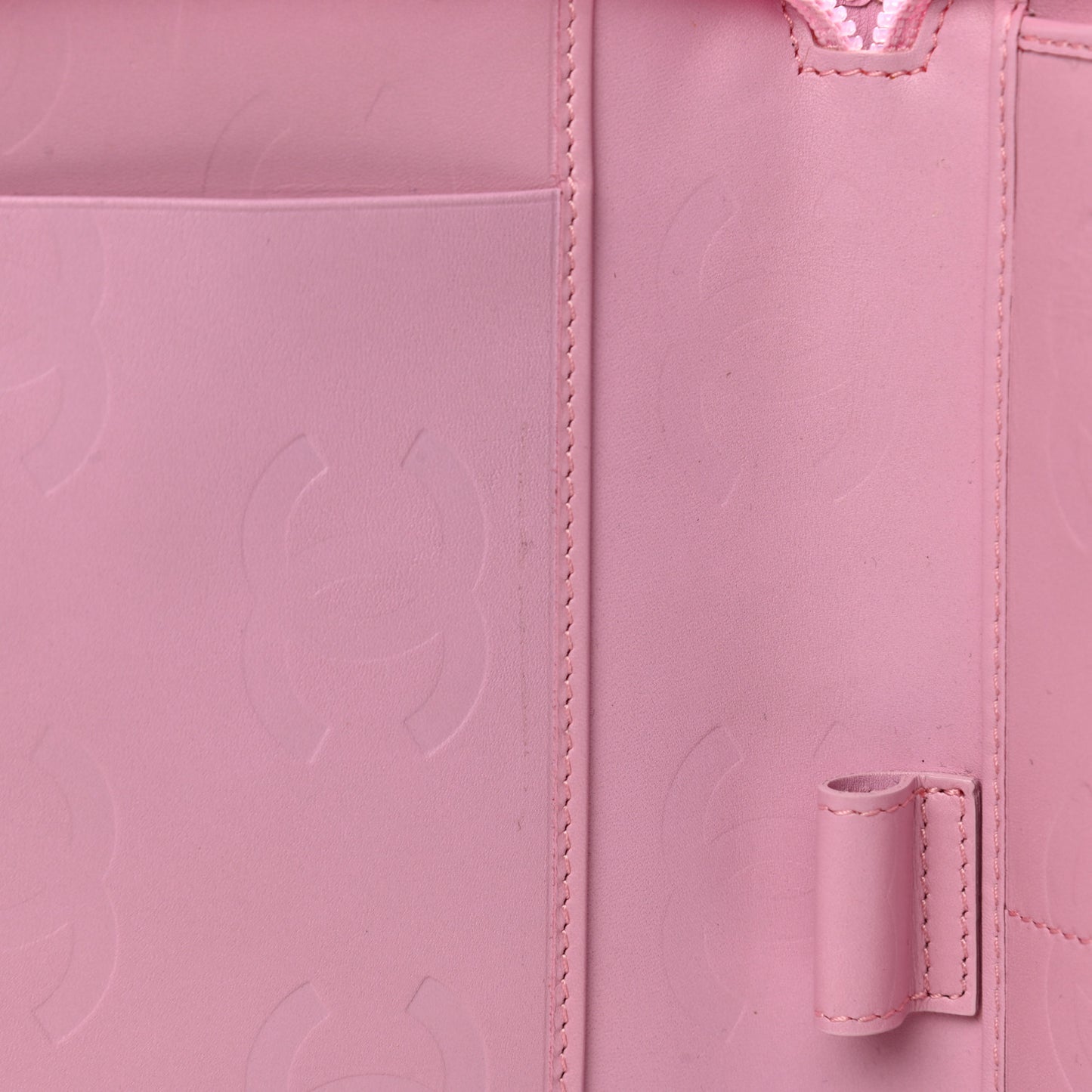 Calfskin Cambon Zip Around Organizer Wallet Pink