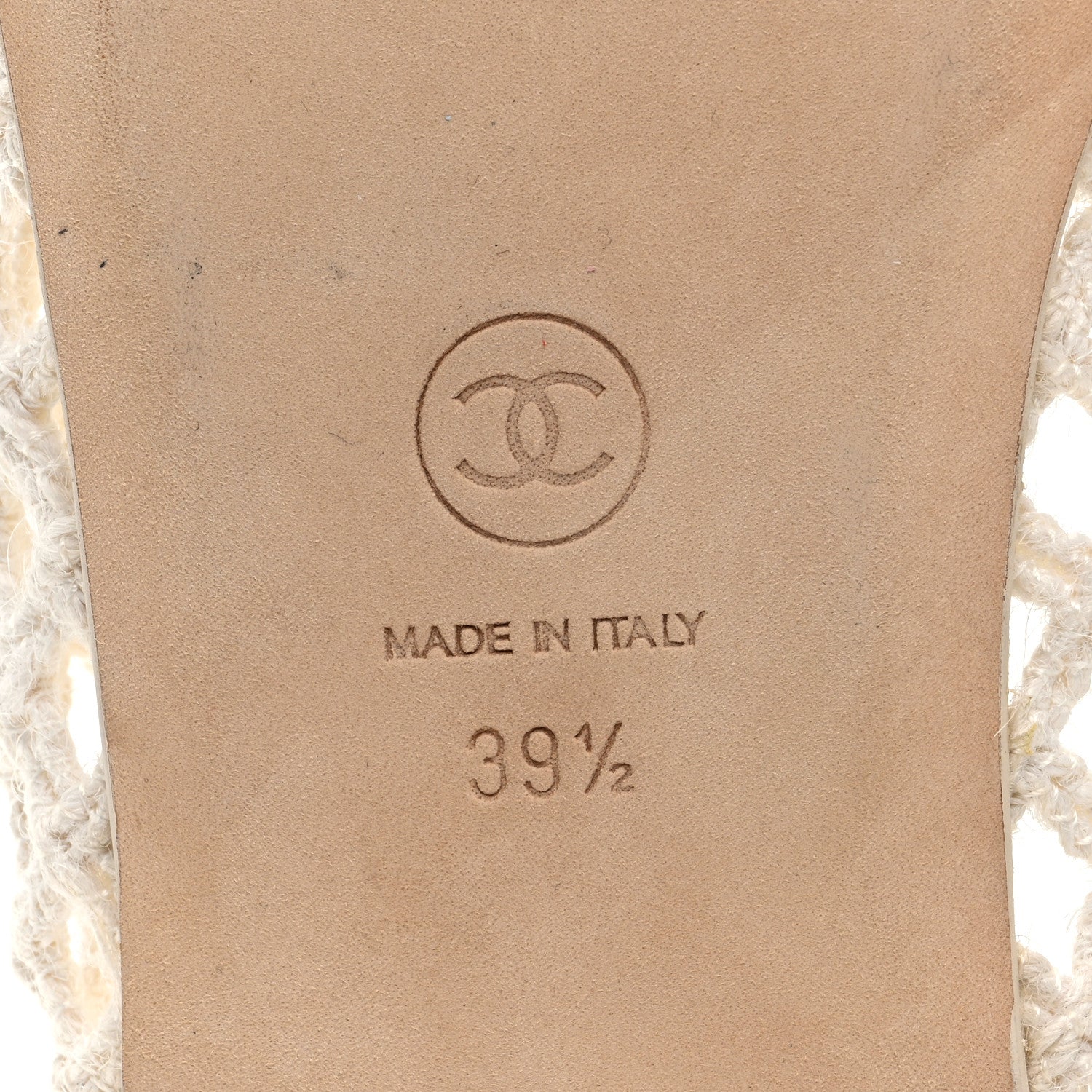 Chanel Cord Braided CC Mocassin Loafers 39.5 White 8 of 8