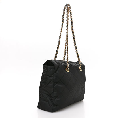 Prada Re-Nylon Tessuto Impuntu Quilted Re-Edition 1995 Chaine Tote Black 3 of 11
