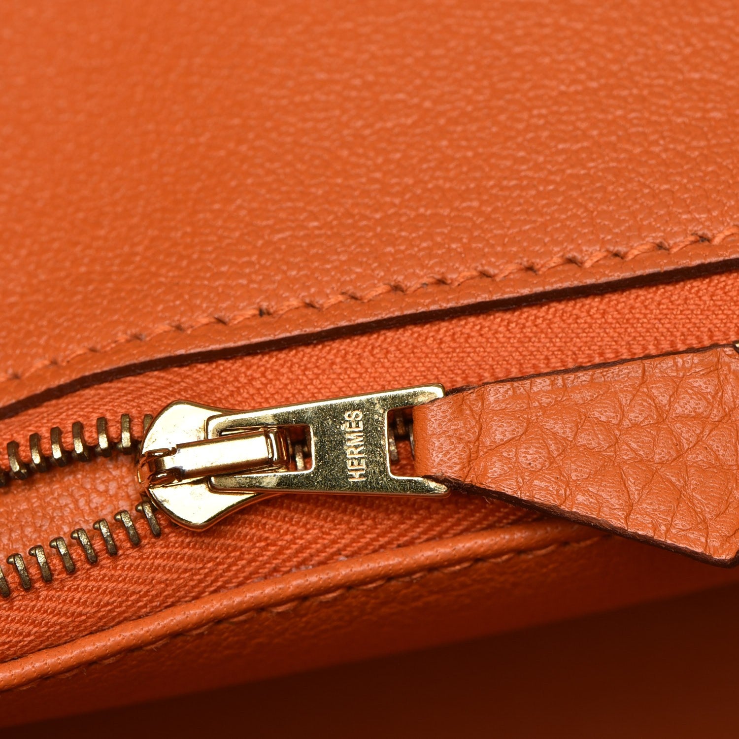 Hermes Taurillon Clemence Birkin 35 Orange 18 of 30