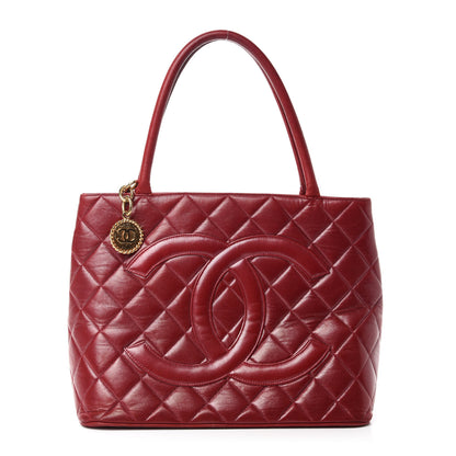 Chanel Lambskin Quilted Medallion Tote Red 1 of 12
