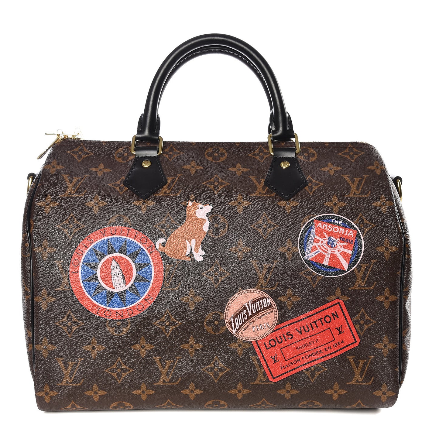 Monogram My World Tour Speedy Bandouliere 30 Black