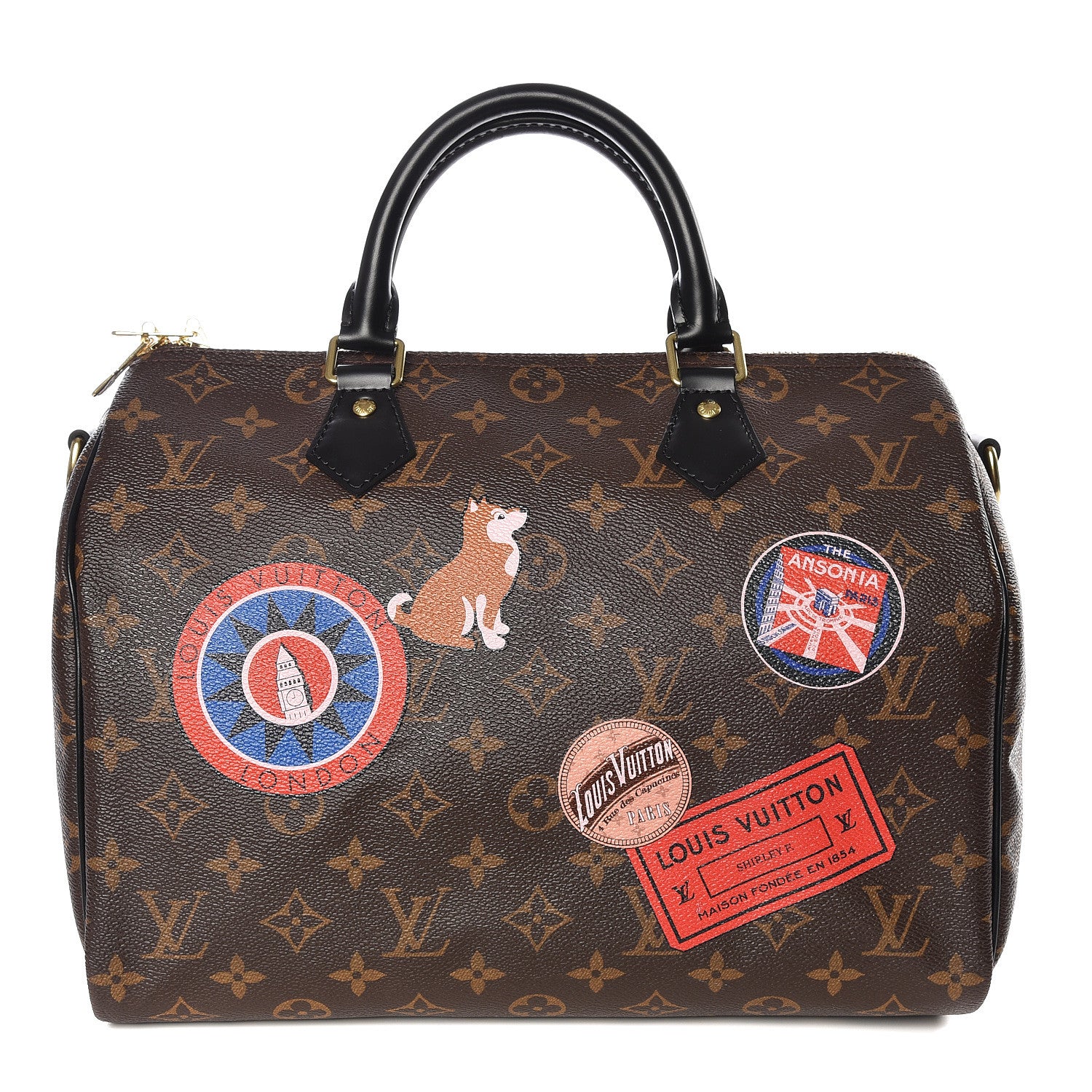 Louis Vuitton Monogram My World Tour Speedy Bandouliere 30 Black 1 of 9