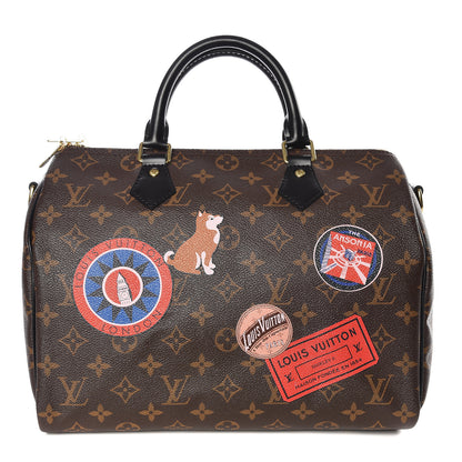 Louis Vuitton Monogram My World Tour Speedy Bandouliere 30 Black 1 of 9