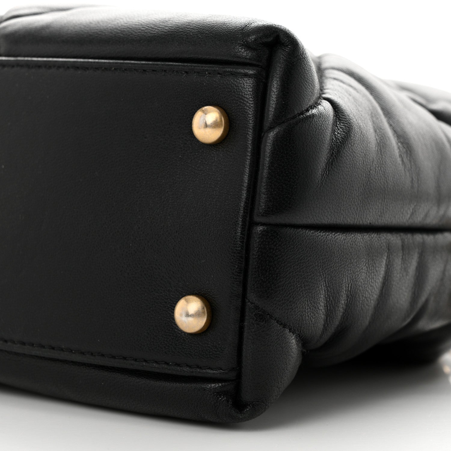 Chanel Lambskin Quilted Small Bowling Bag Black 10 of 10