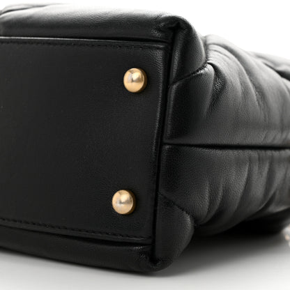 Chanel Lambskin Quilted Small Bowling Bag Black 10 of 10