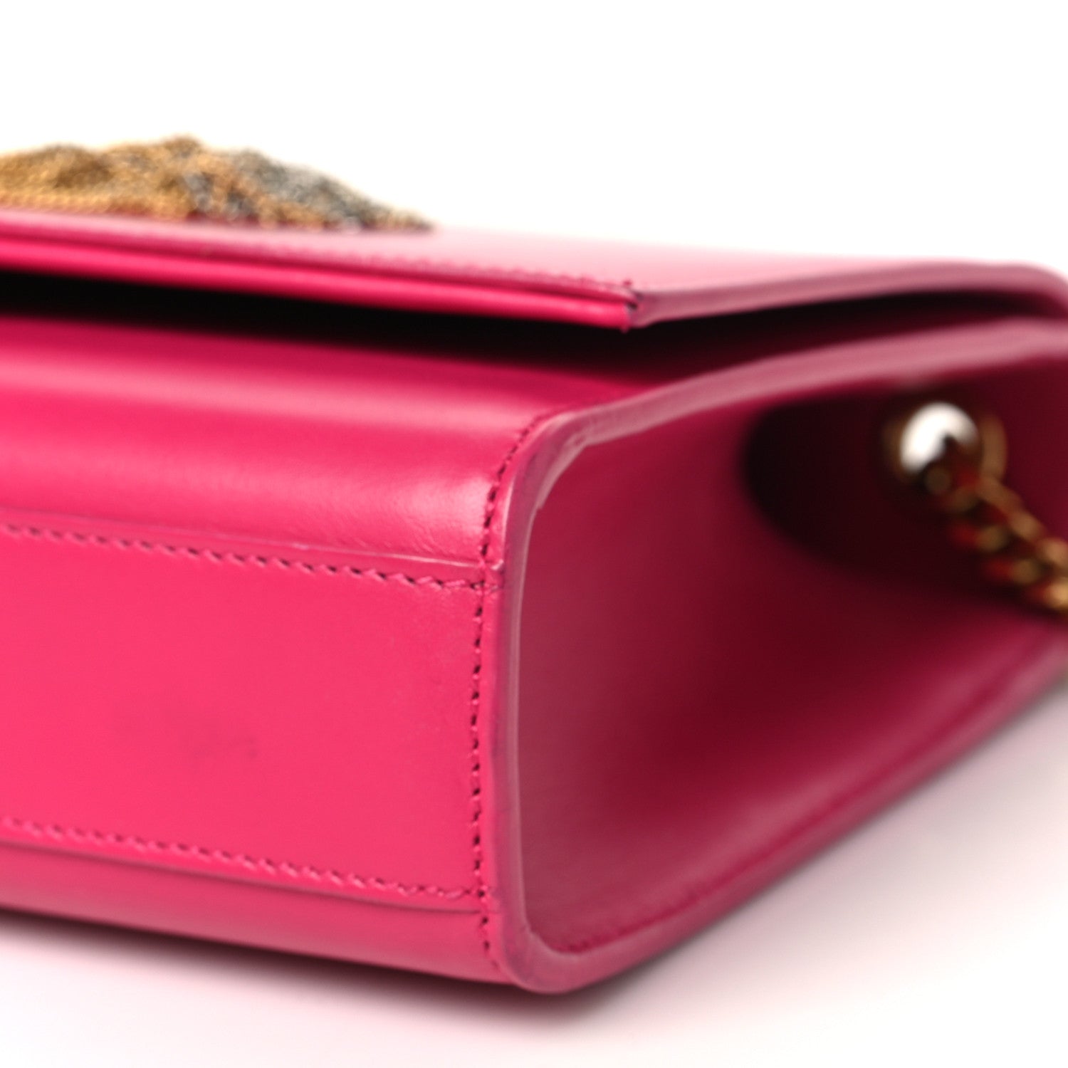 Saint Laurent Smooth Calfskin Medium Classic Monogram Kate Tassel Satchel Fuchsia 9 of 9