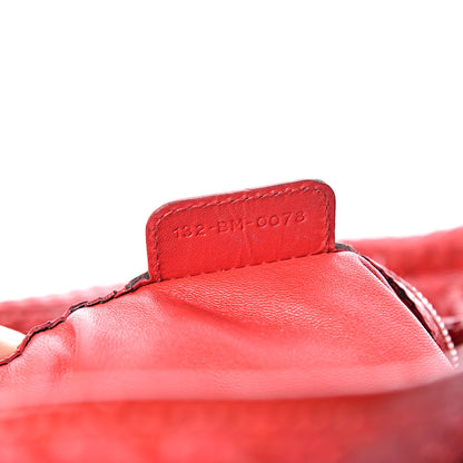 Christian Dior Lambskin Woven Dior Soft Hobo Rouge Moyen 10 of 12
