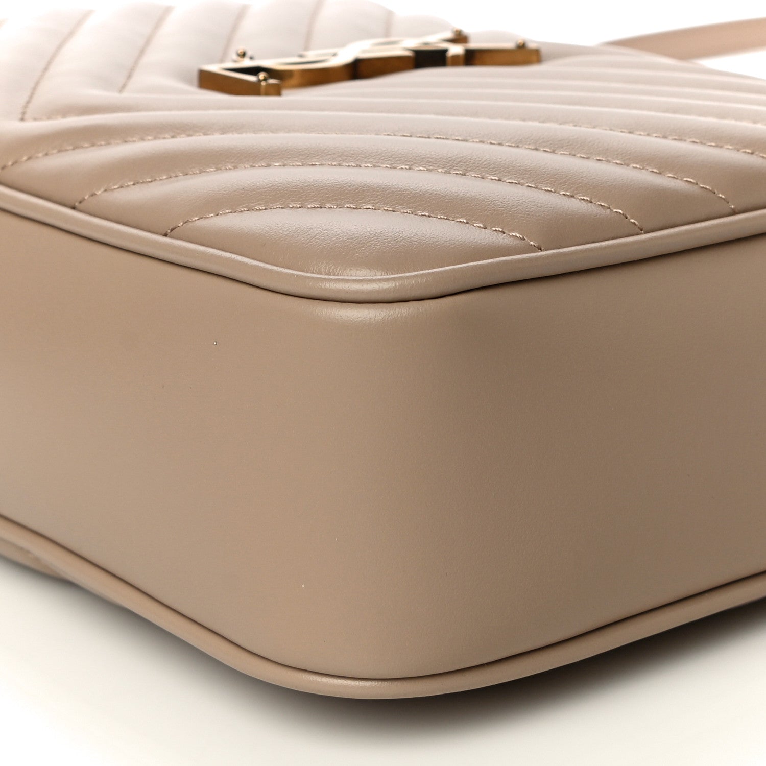 Saint Laurent Calfskin Matelasse Monogram Lou Camera Bag Dark Latte 10 of 10