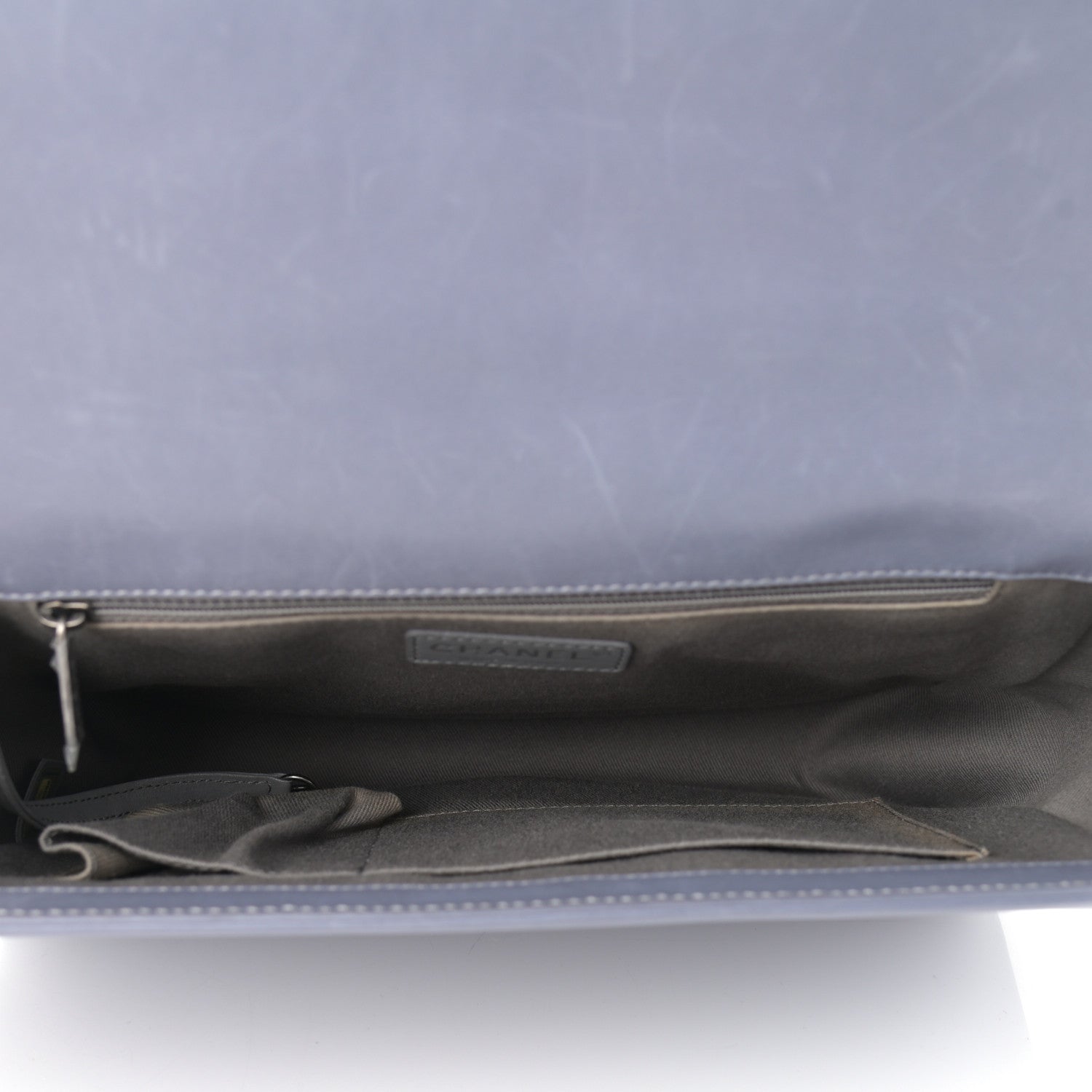 Chanel Lambskin Quilted Large Boy Flap Grey 5 of 15