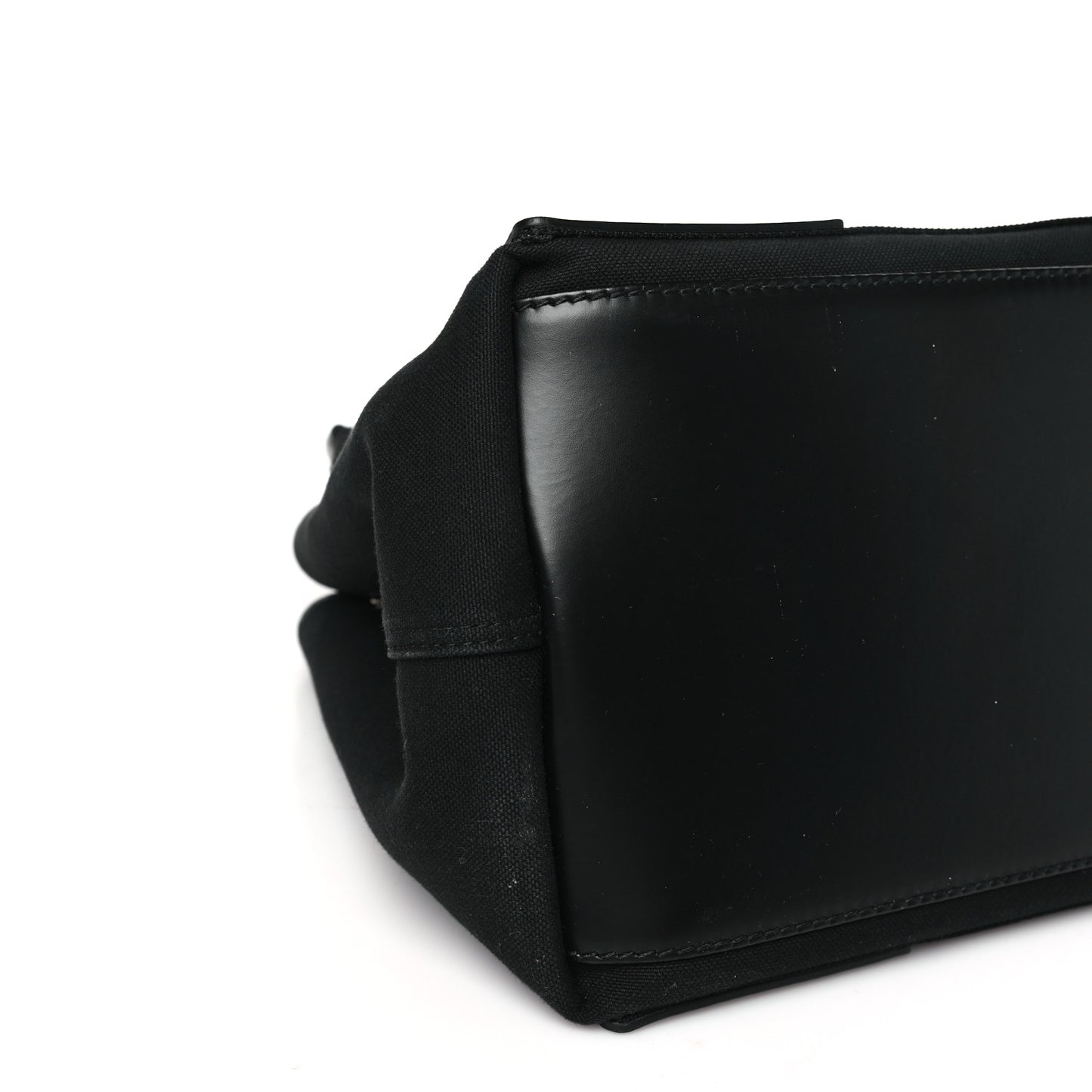 Cotton Canvas Calfskin S Black