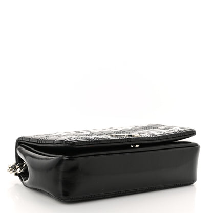 Burberry Patent Quilted Horseferry Print Small Lola Bag Black 4 of 13
