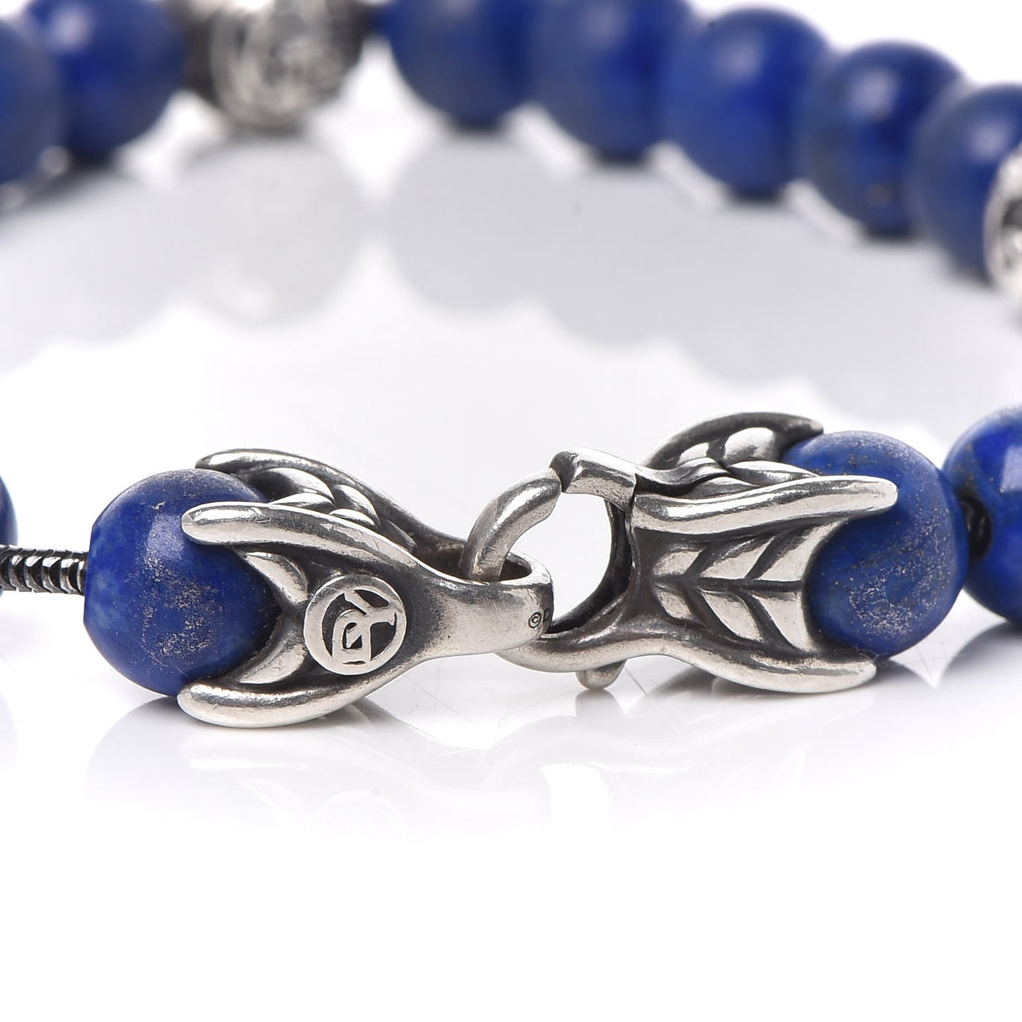 Sterling Silver Lapis Lazuli 8mm Spiritual Beads Bracelet