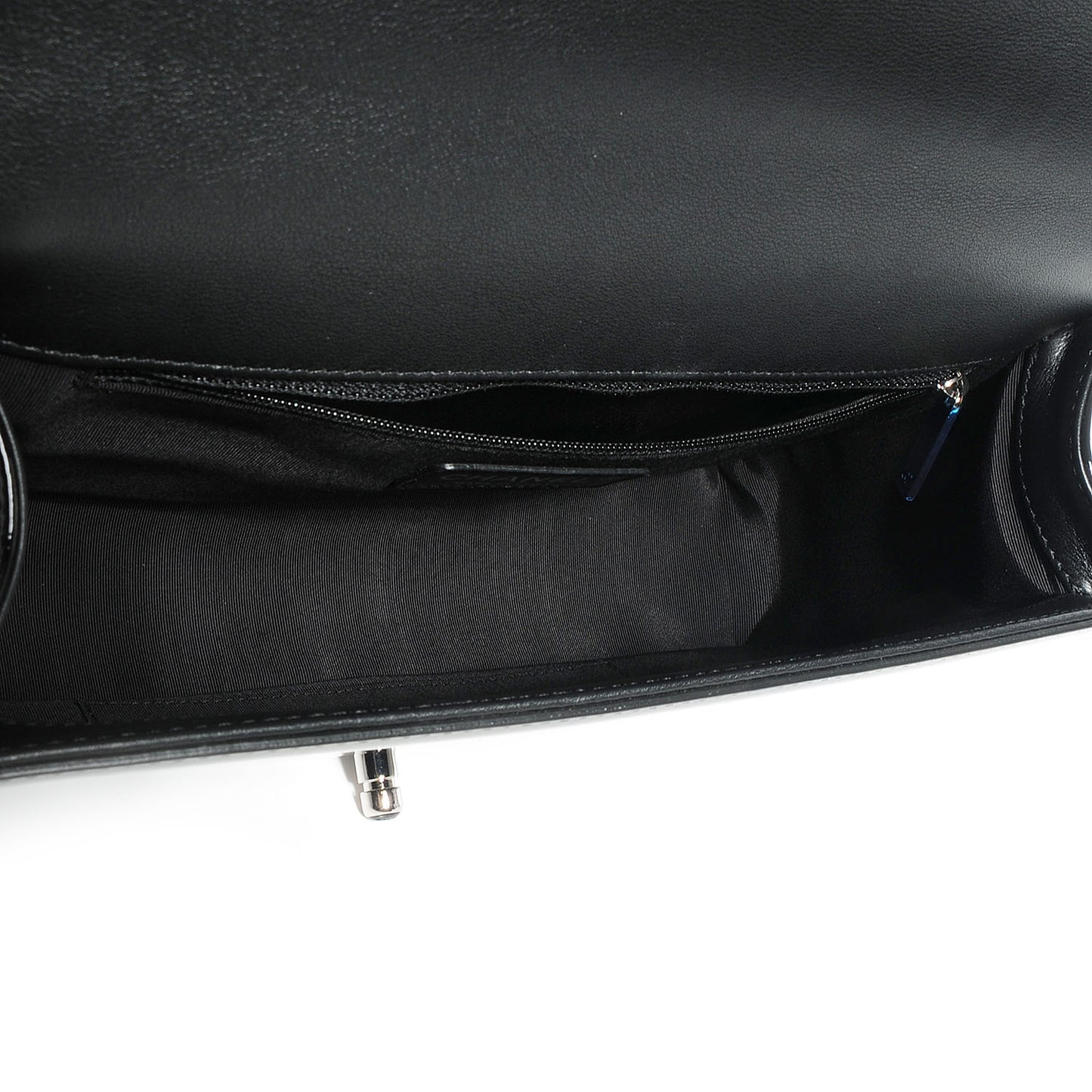 Patent Medium Boy Flap So Black