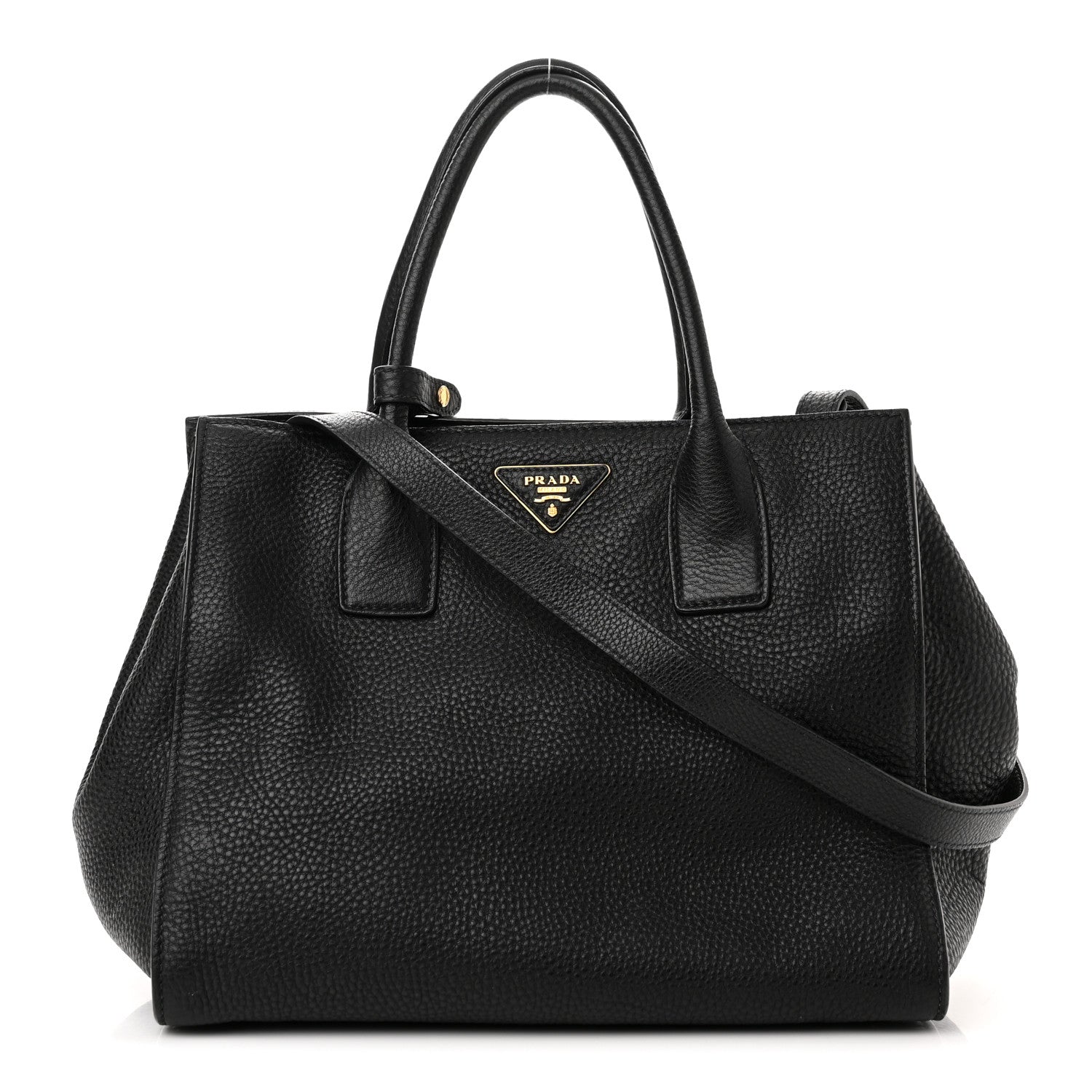 Prada Vitello Daino Shopping Tote Black 1 of 12