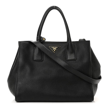 Prada Vitello Daino Shopping Tote Black 1 of 12