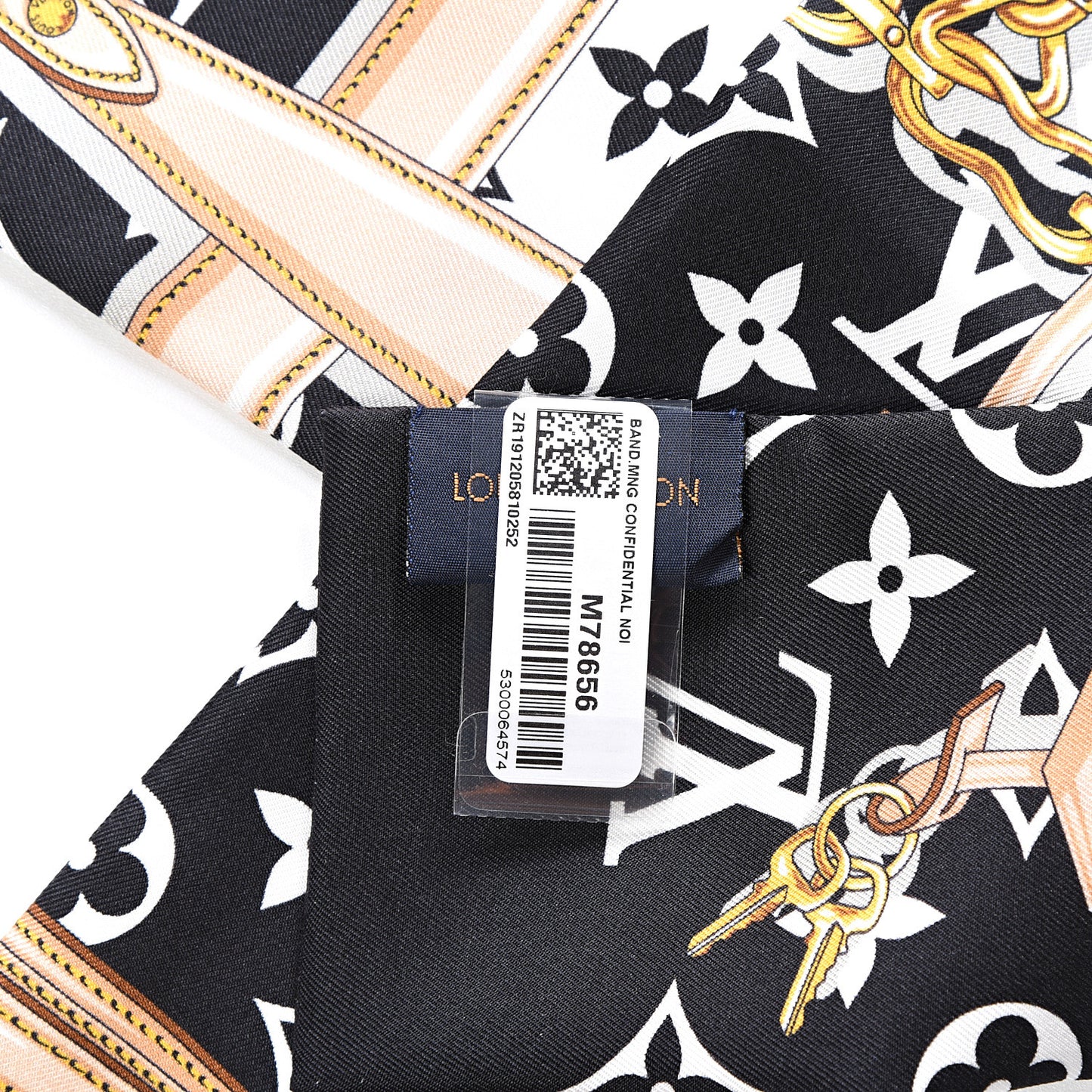 Silk Monogram Confidential Bandeau Black