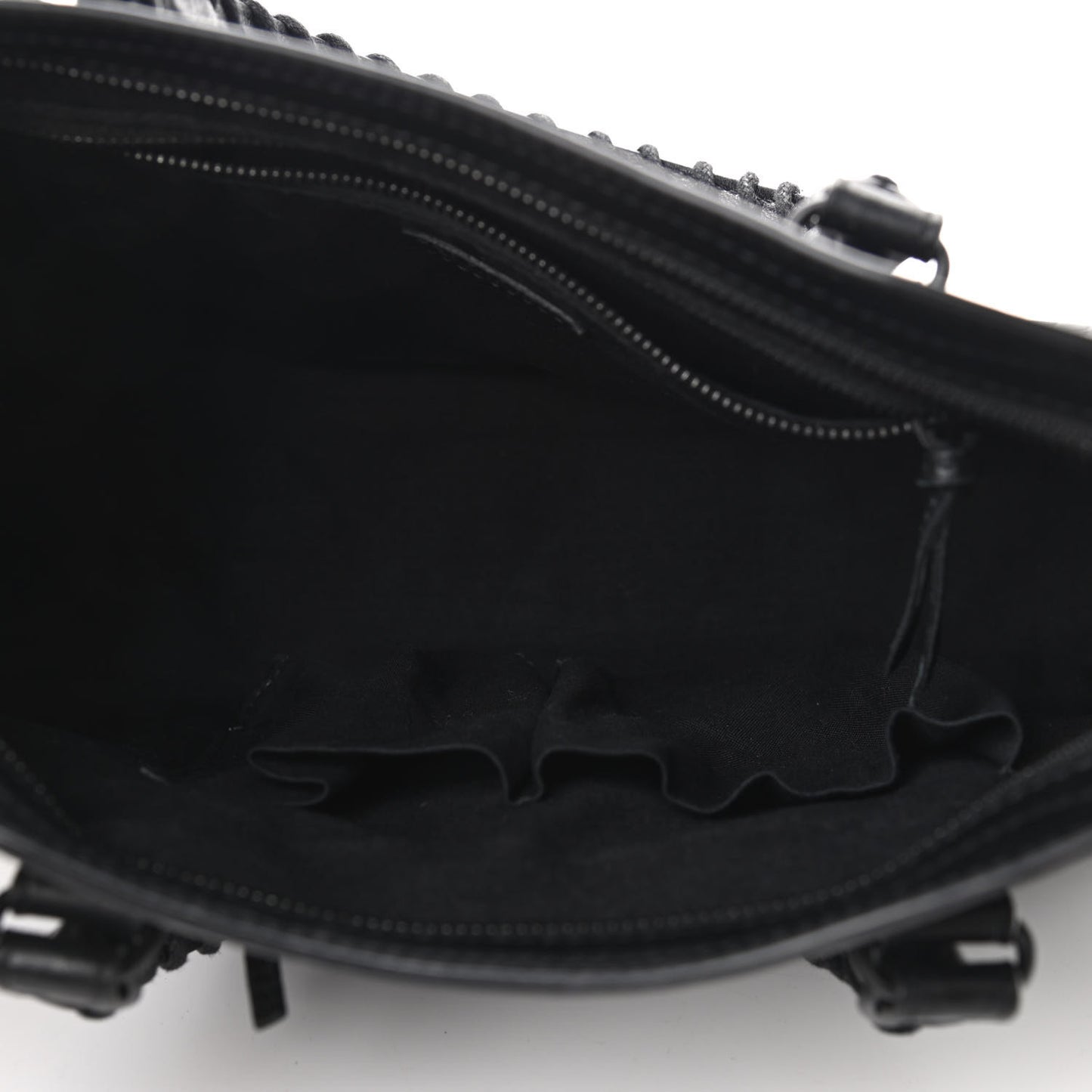 Matte Supple Lambskin Crocodile Embossed Classic Black Hardware S City Black