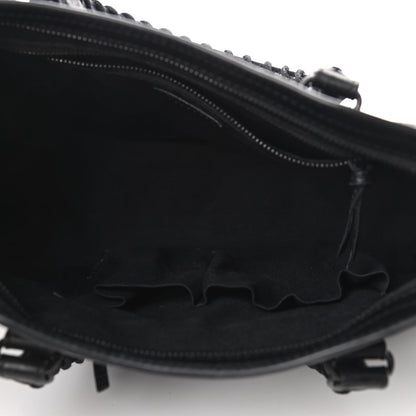 Balenciaga Matte Supple Lambskin Crocodile Embossed Classic Black Hardware S City Black 4 of 8