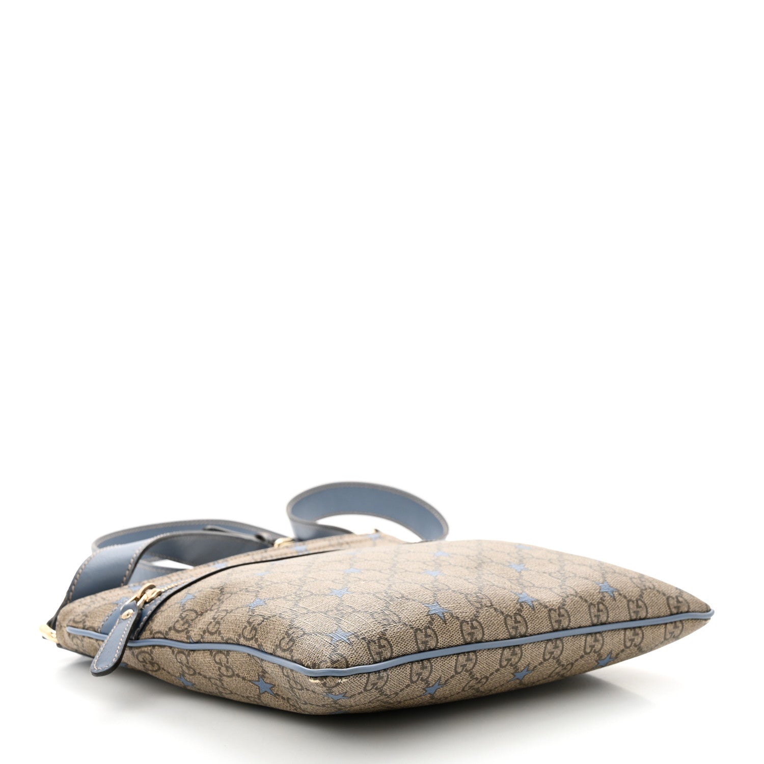 Gucci Monogram GG Supreme Stars Small Flat Messenger Bag Light Blue 4 of 17
