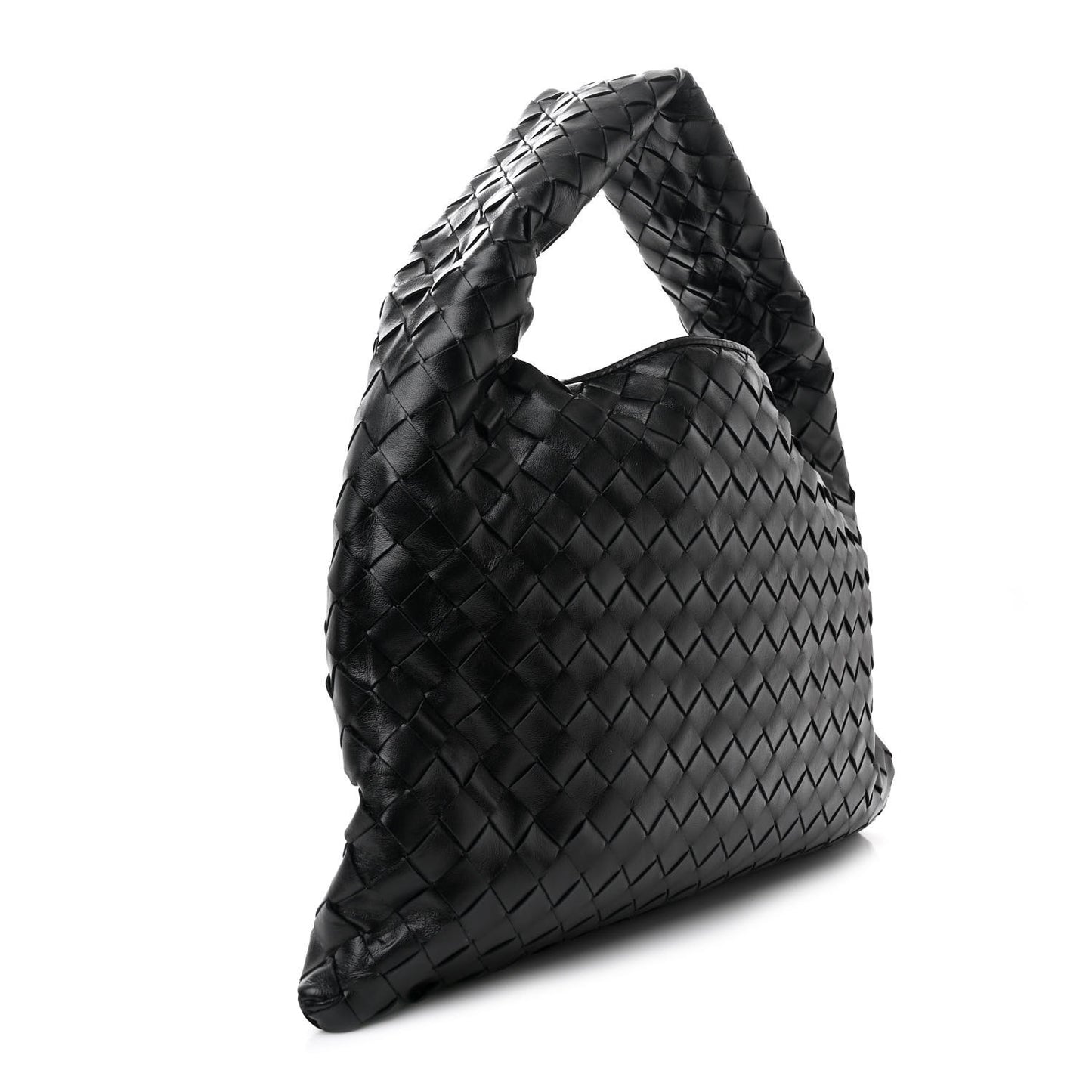 Calfskin Intrecciato Small Hop Black