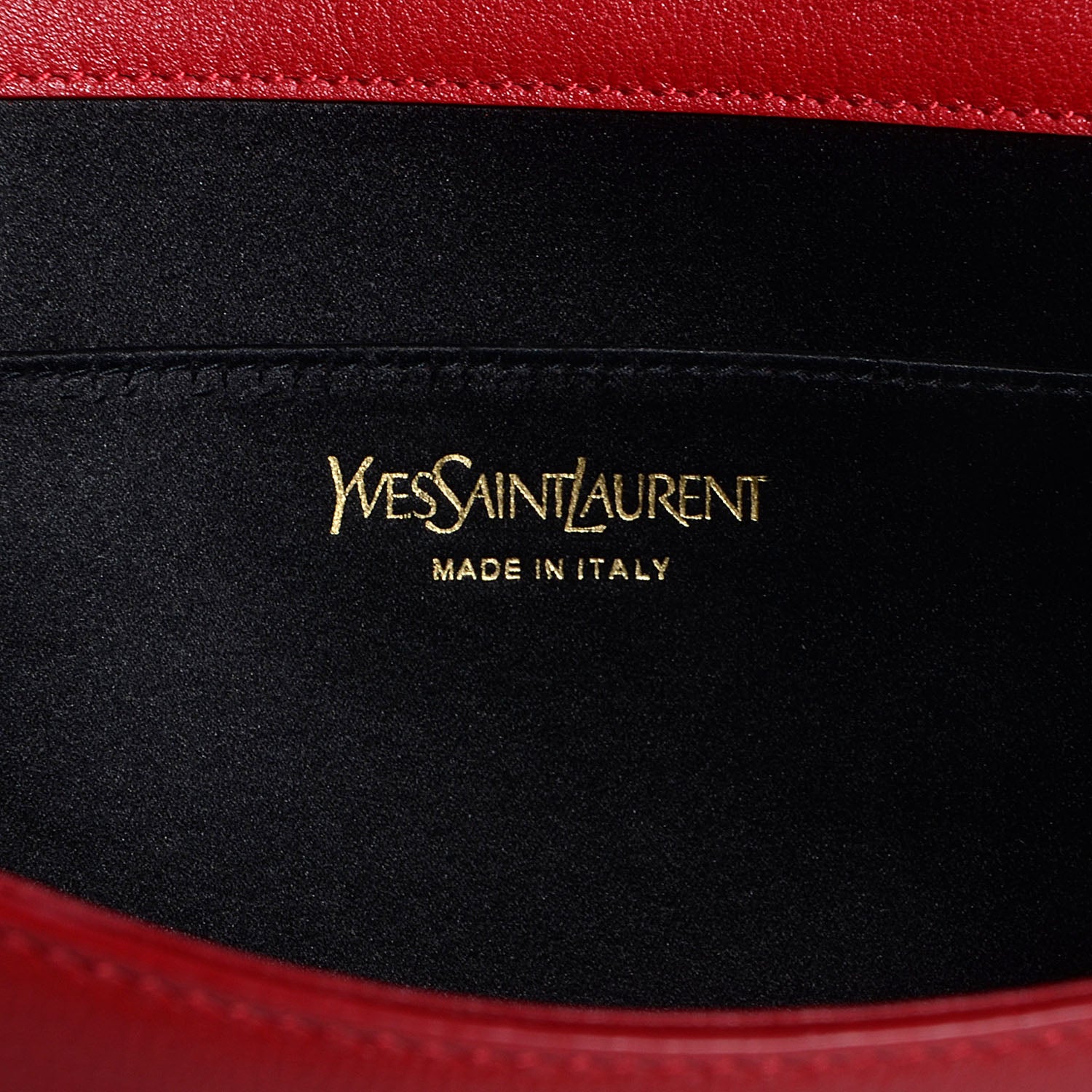 Saint Laurent Goatskin Belle de Jour Clutch Lipstick Red 6 of 6