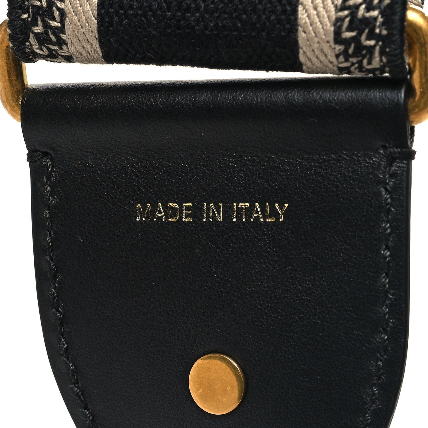 Christian Dior Canvas Embroidered Shoulder Strap Black 4 of 4
