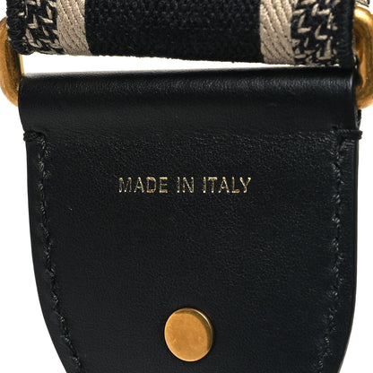 Christian Dior Canvas Embroidered Shoulder Strap Black 4 of 4