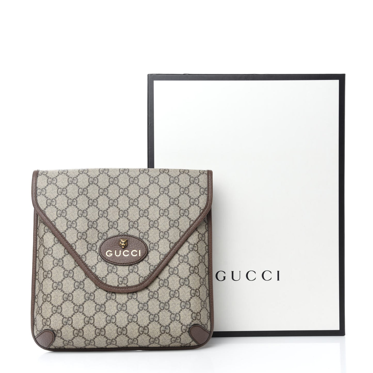 GG Supreme Monogram Web Medium Neo Vintage Flap Messenger Bag Beige New Acero