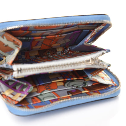Hermes Epsom Silk'in Compact Wallet Bleu Paradis 5 of 8