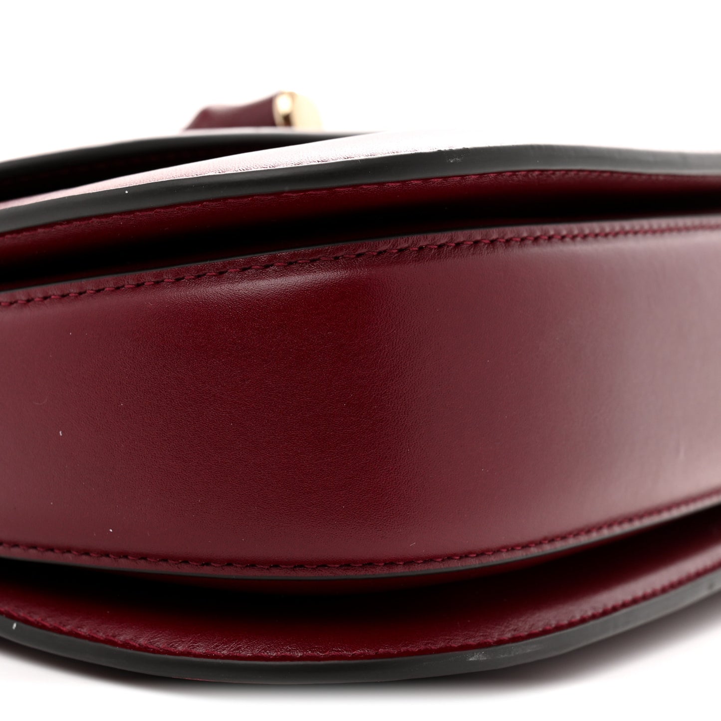 Boarded Dyana Lux Calfskin Web Monochrome Small Bamboo 1947 Top Handle Bag Rosso Ancora