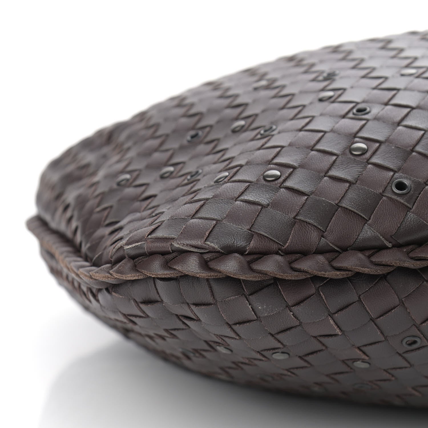 Bottega Veneta Nappa Intrecciato Studded Medium Veneta Hobo Ebano 9 of 10