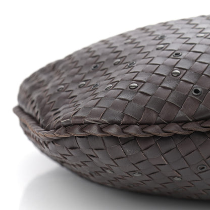 Bottega Veneta Nappa Intrecciato Studded Medium Veneta Hobo Ebano 9 of 10