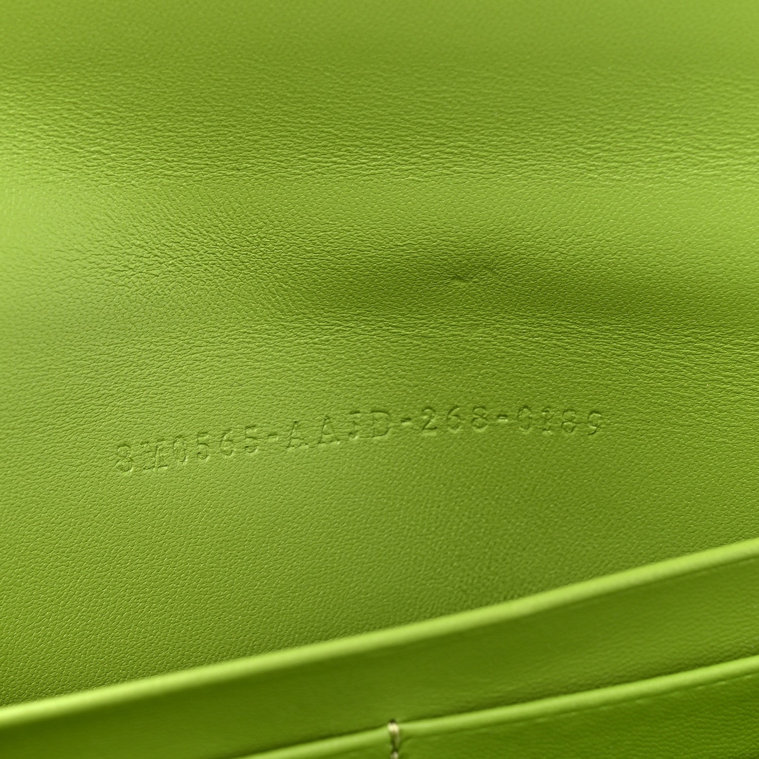 Fendi Nappa Matisse FF Embossed Baguette Continental Wallet With Chain Rain Forest 7 of 11
