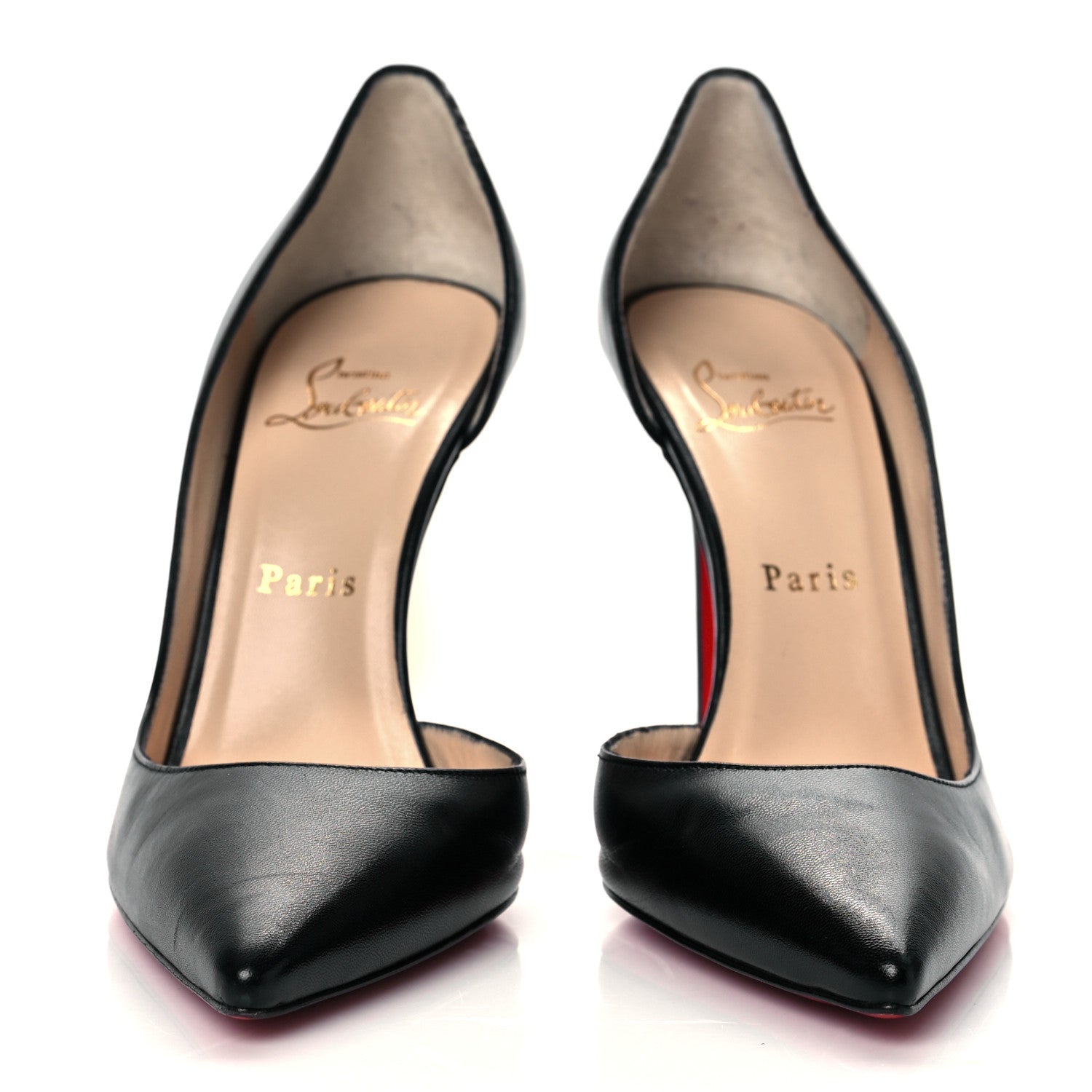 Christian Louboutin Shiny Nappa Iriza 100 Pumps 38.5 Black 1 of 6
