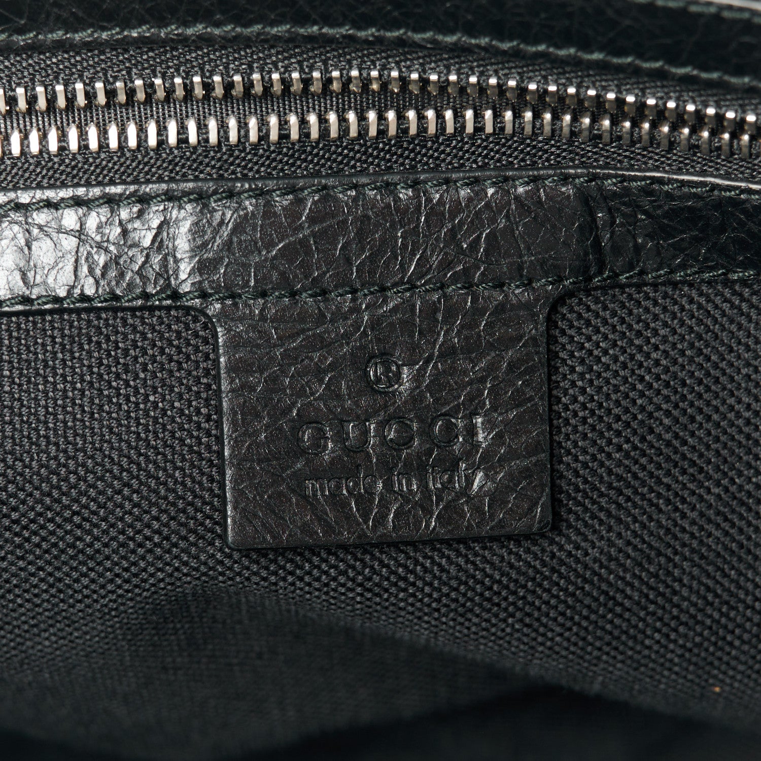 Gucci Fluffy Calfskin Morpheus Zip Pouch Black 6 of 12