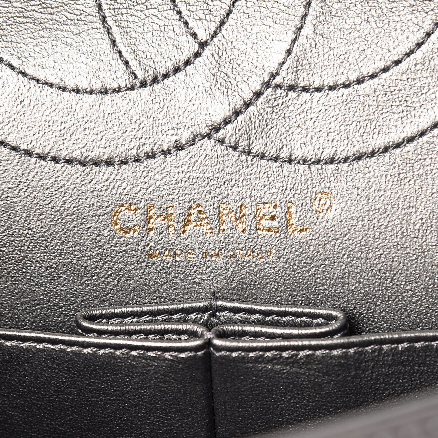 Metallic Calfskin Quilted 2.55 Reissue 226 Flap Charcoal