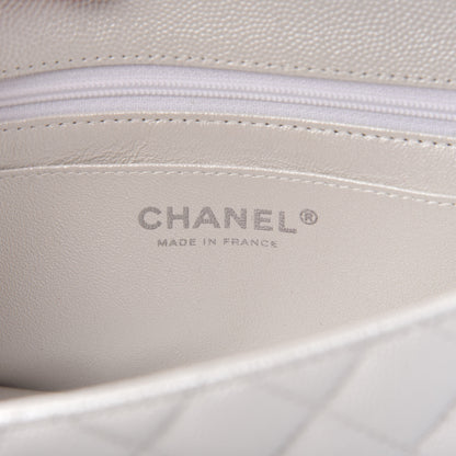 Chanel Iridescent Caviar Quilted Mini Top Handle Rectangular Flap White 8 of 11