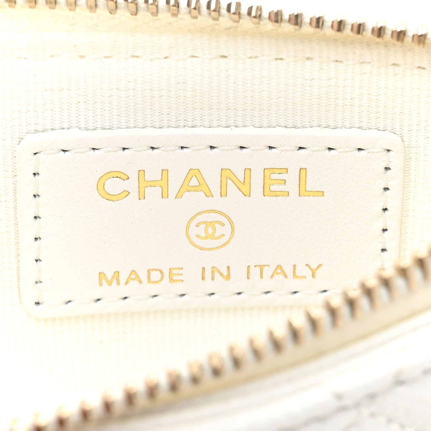 Chanel Caviar Quilted Flap Zip Card Holder White 7 of 11