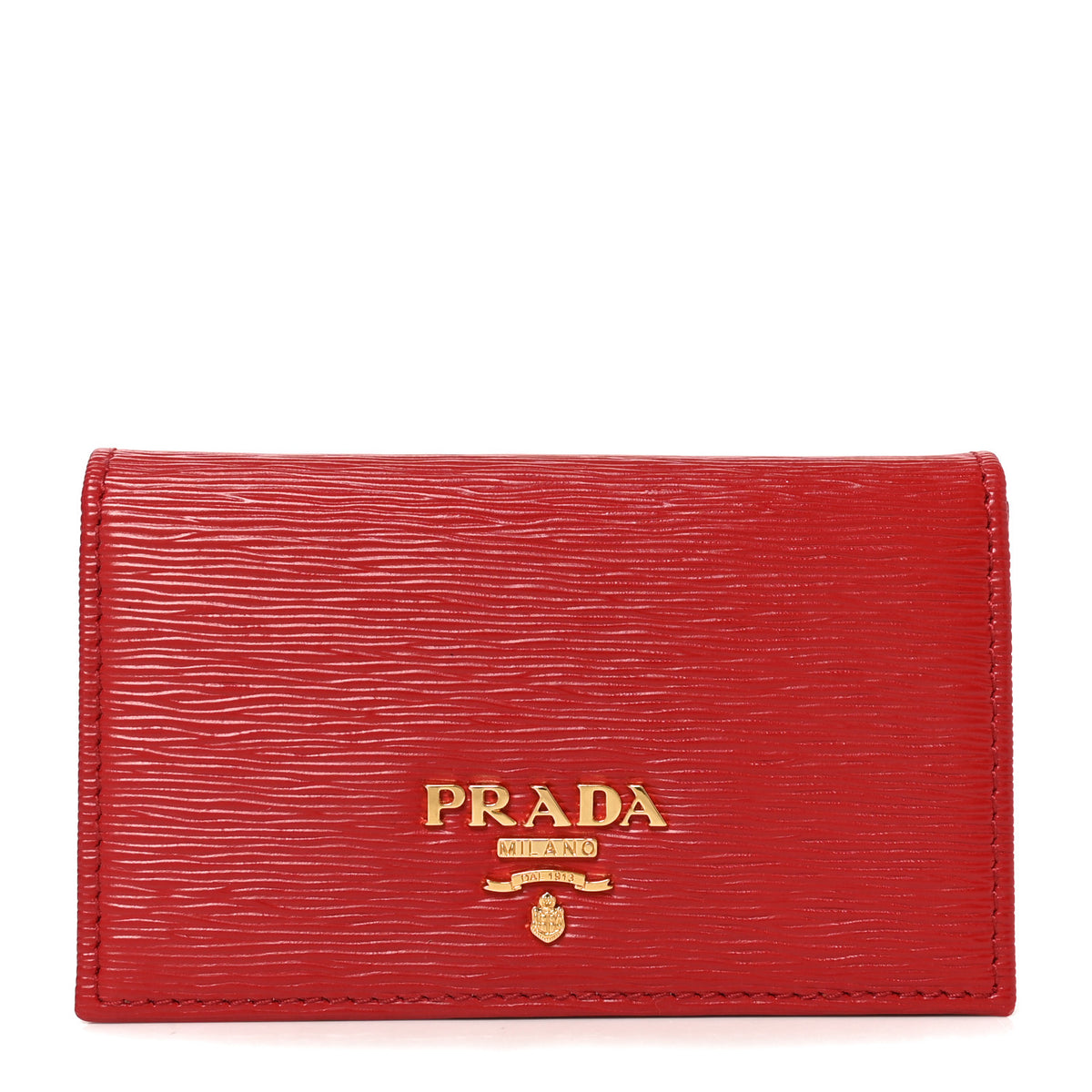 Prada Vitello Move Bi-Fold Wallet Fuoco 1 of 9
