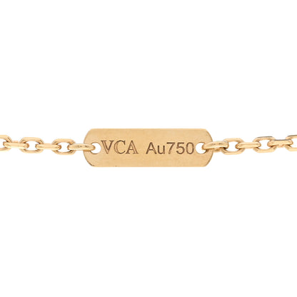 Van Cleef & Arpels 18K Yellow Gold Mother of Pearl Vintage Alhambra Pendant Necklace 5 of 5