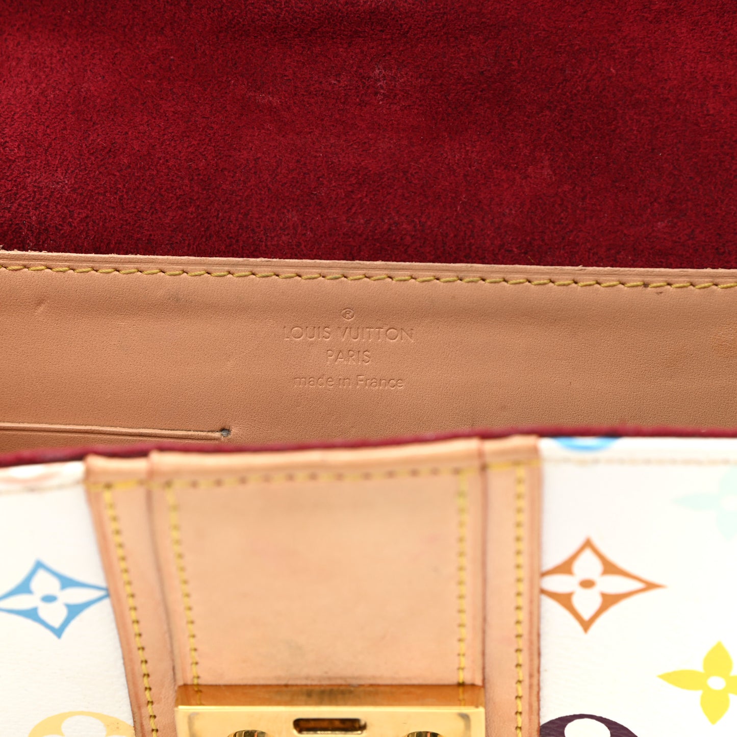 Monogram Multicolor Courtney Clutch White